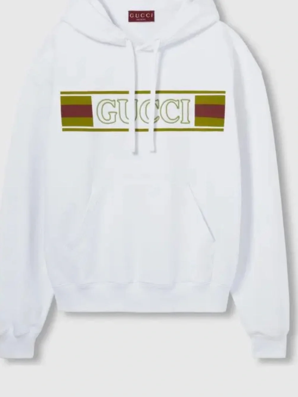 Men's Gucci cotton iconic embroidered web stripe logo hoodie size XXXL